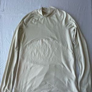 tan fitted long-sleeve nike shirt with sparkles!